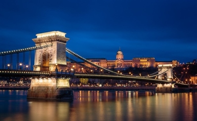 Walk across Szechenyi Chain Bridge | Budapest, Hungary | Travel BL